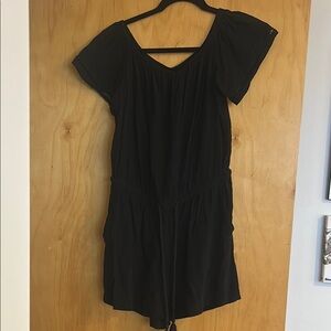 Black Short Sleeve Romper